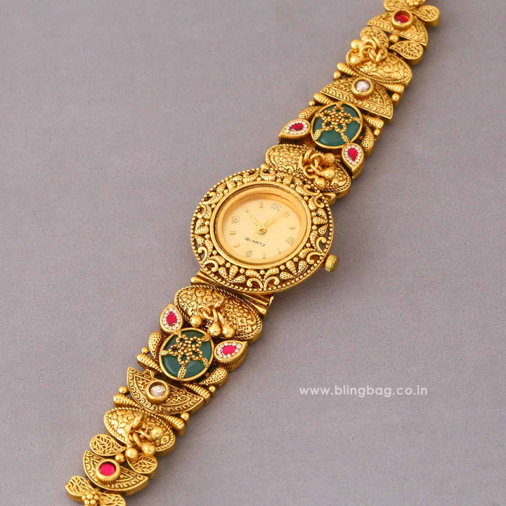 BlingBag Golden Vidyaa Heritage Watch