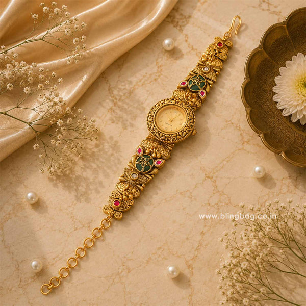 BlingBag Golden Vidyaa Heritage Watch