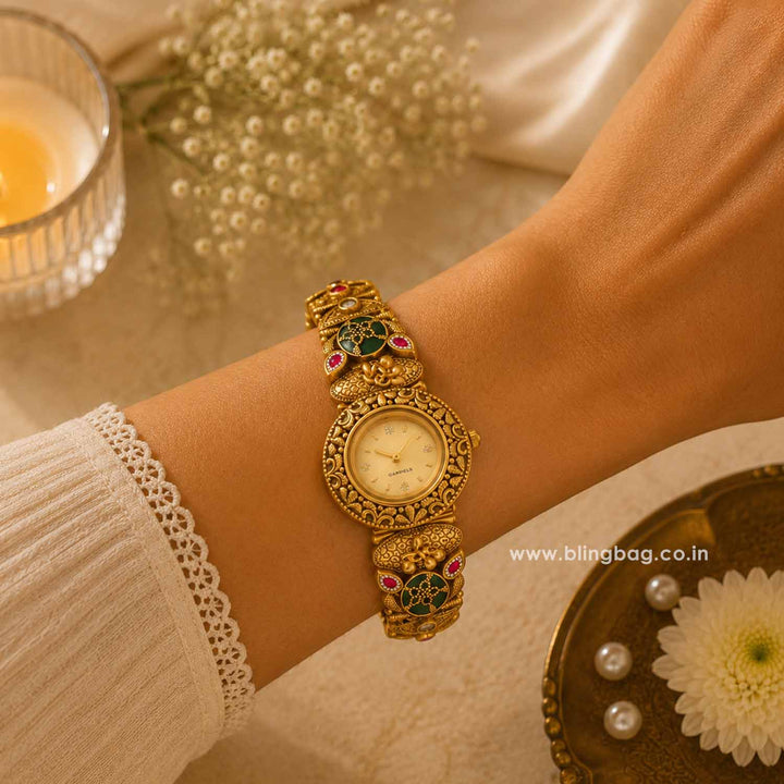 BlingBag Golden Vidyaa Heritage Watch