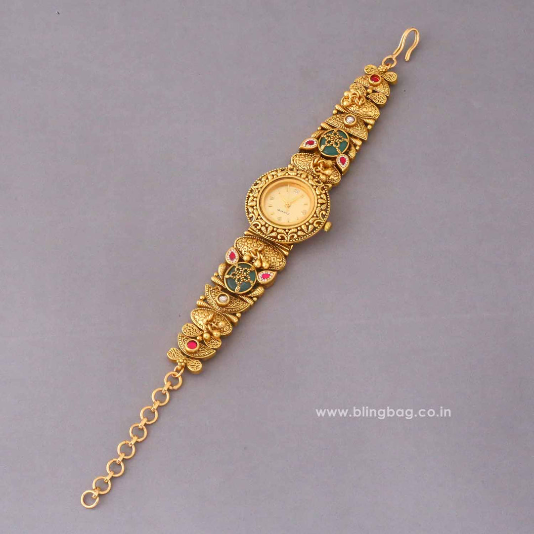 BlingBag Golden Vidyaa Heritage Watch