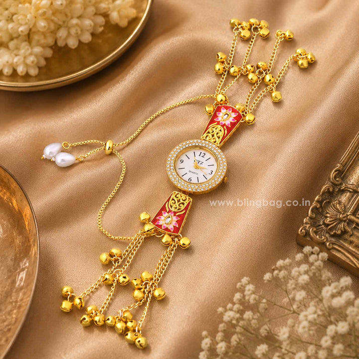 BlingBag Golden Navyai Kashmiri Watch