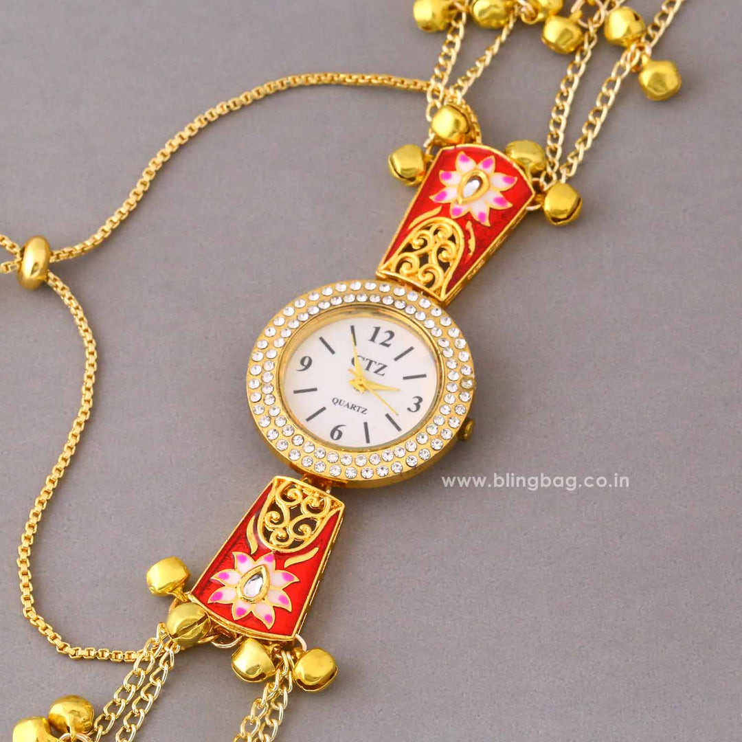 BlingBag Golden Navyai Kashmiri Watch