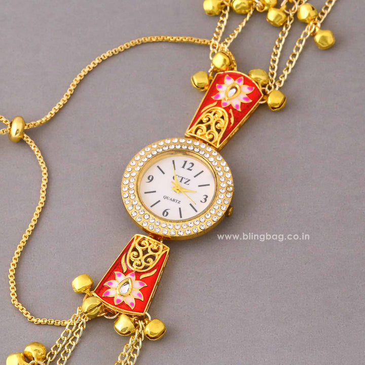 BlingBag Golden Navyai Kashmiri Watch