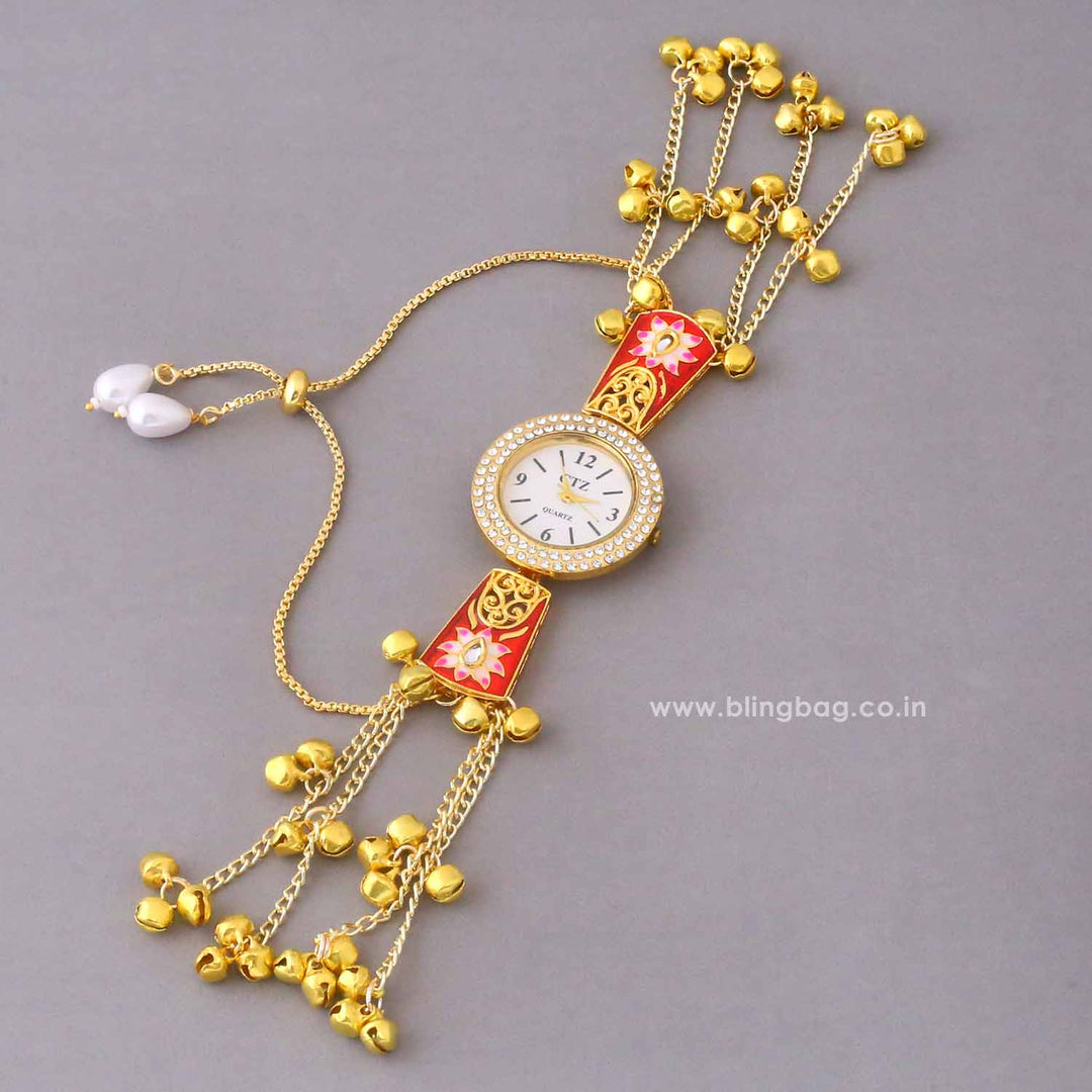 BlingBag Golden Navyai Kashmiri Watch