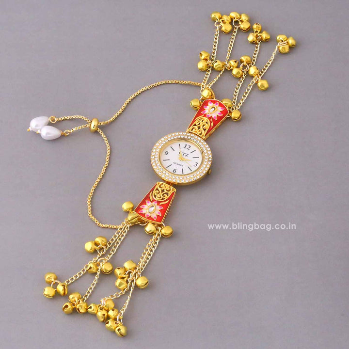 BlingBag Golden Navyai Kashmiri Watch