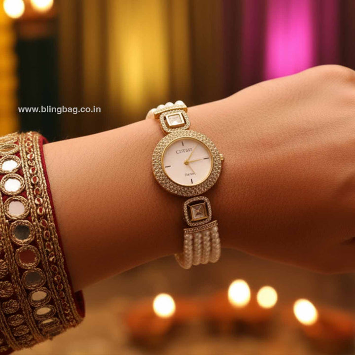 BlingBag Pihushi Kundan Watch
