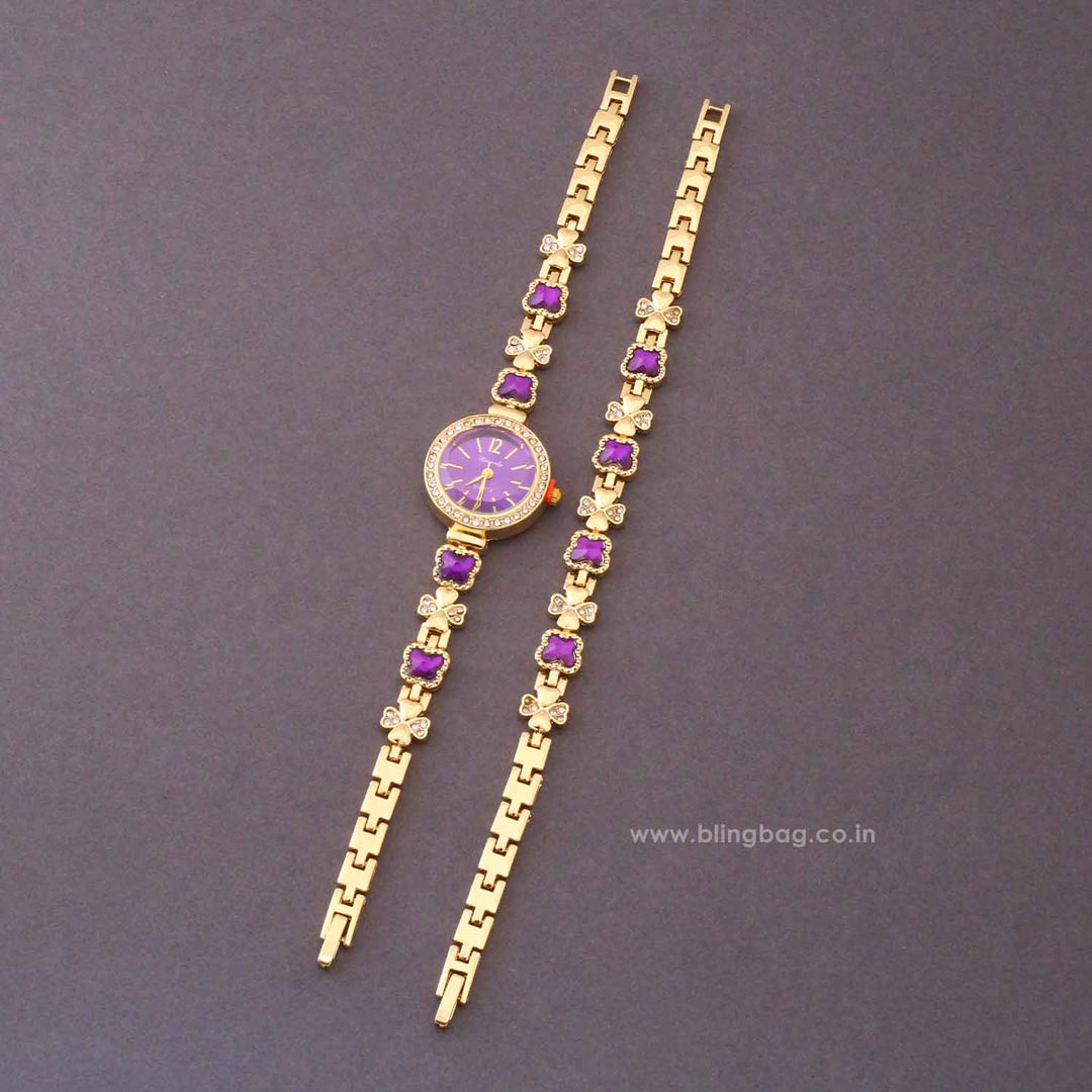 BlingBag Purple Adaa Bracelet Watch
