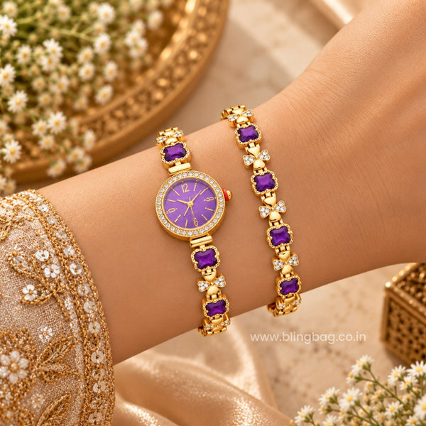BlingBag Purple Adaa Bracelet Watch