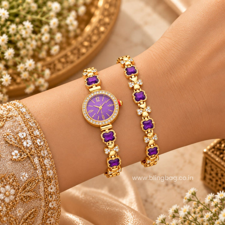 BlingBag Purple Adaa Bracelet Watch