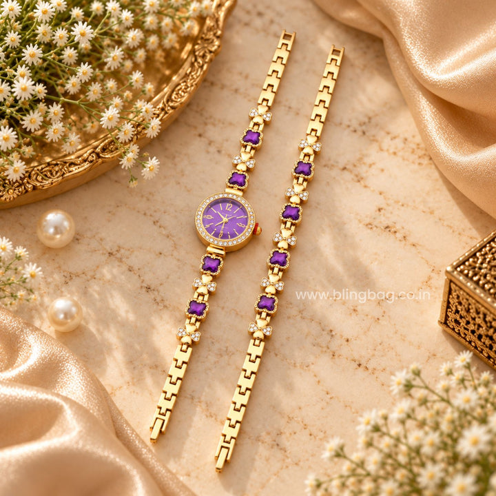BlingBag Purple Adaa Bracelet Watch