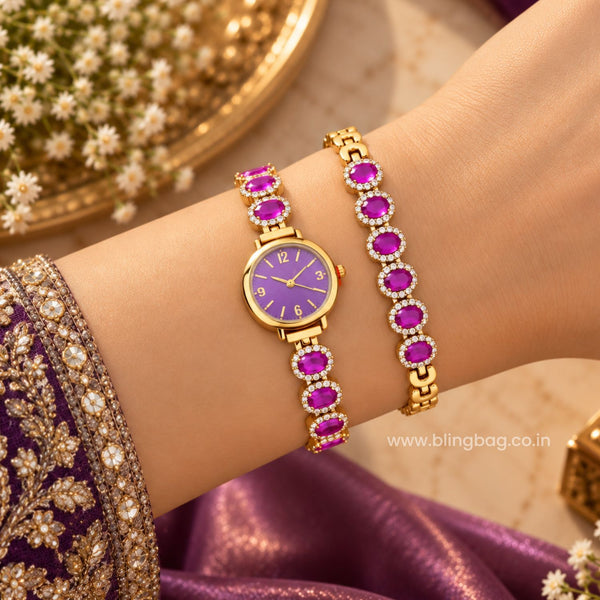 BlingBag Purple Vairini Bracelet Watch