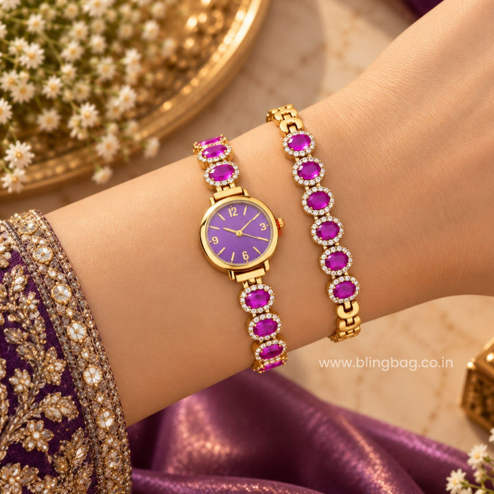 BlingBag Purple Vairini Bracelet Watch