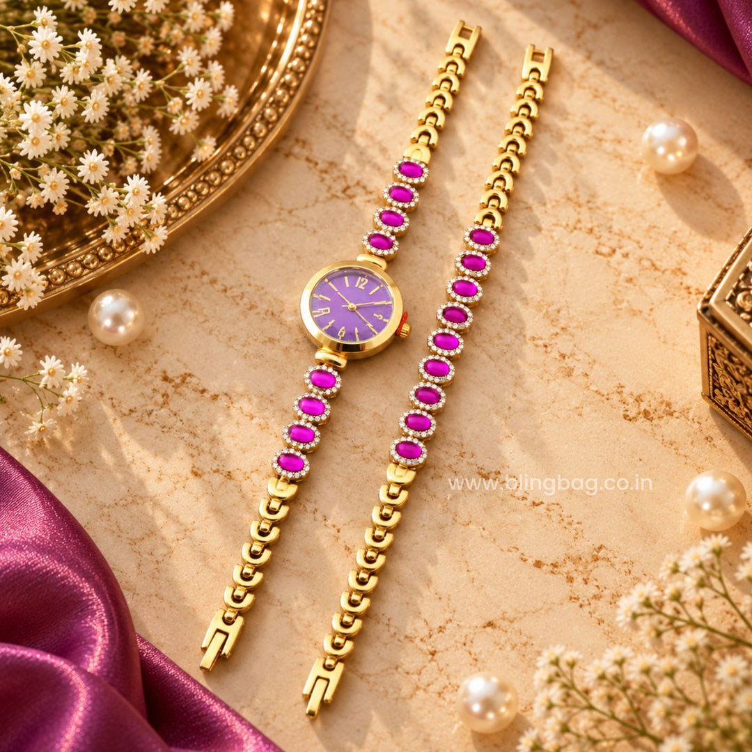 BlingBag Purple Vairini Bracelet Watch