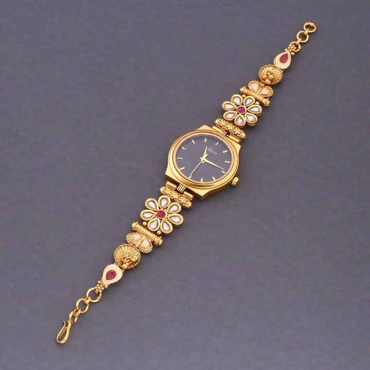 Bling Bag Royal Black Dial Bridal Watch