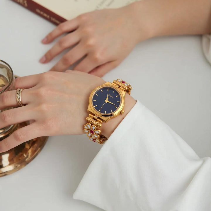 Bling Bag Royal Black Dial Bridal Watch