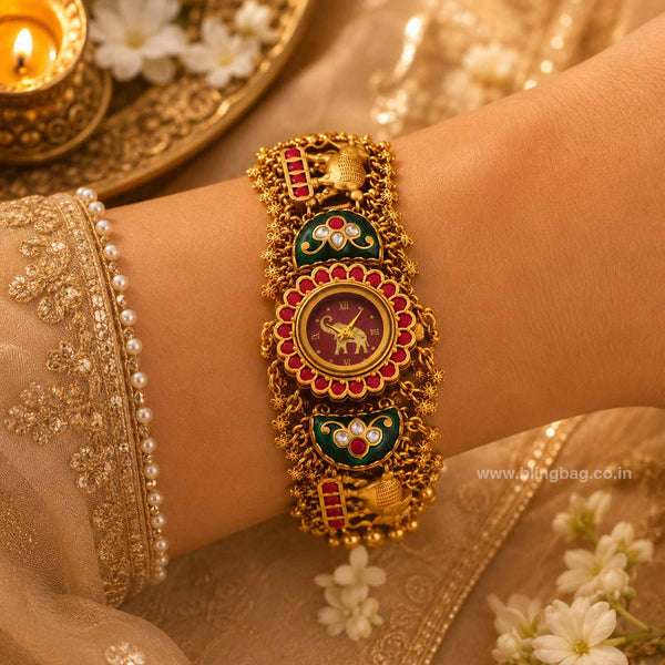 BlingBag Ruby Kavyaani Heritage Watch