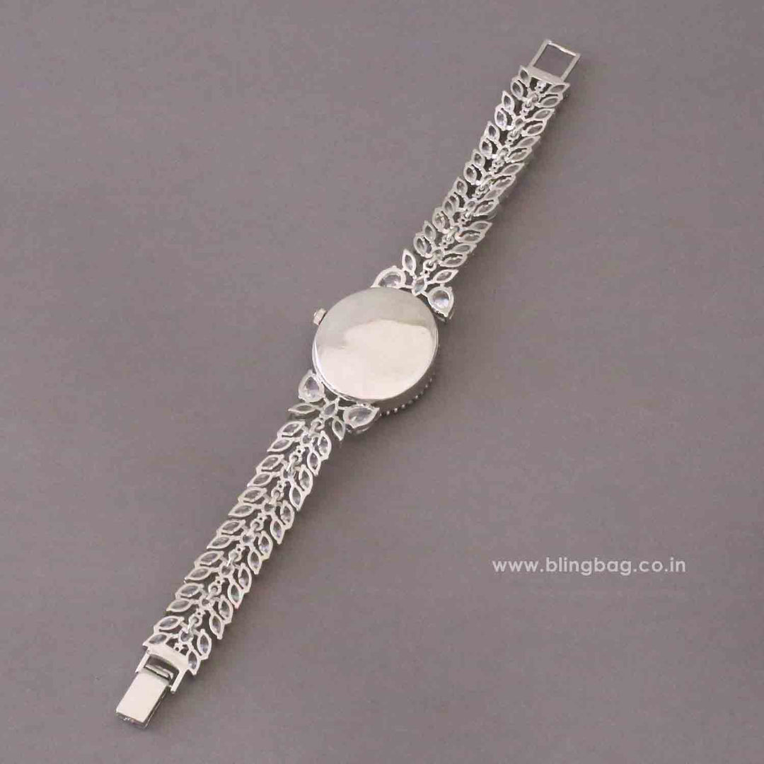 BlingBag Silver Annaa Zirconia Watch