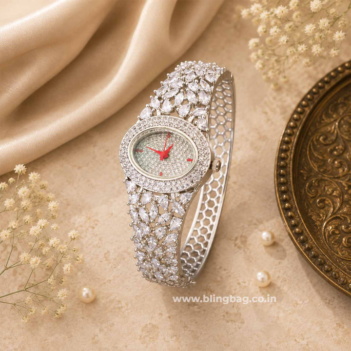 BlingBag Silver Ellaie Zirconia Watch II