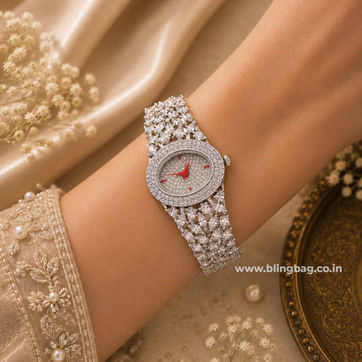 BlingBag Silver Ellaie Zirconia Watch II