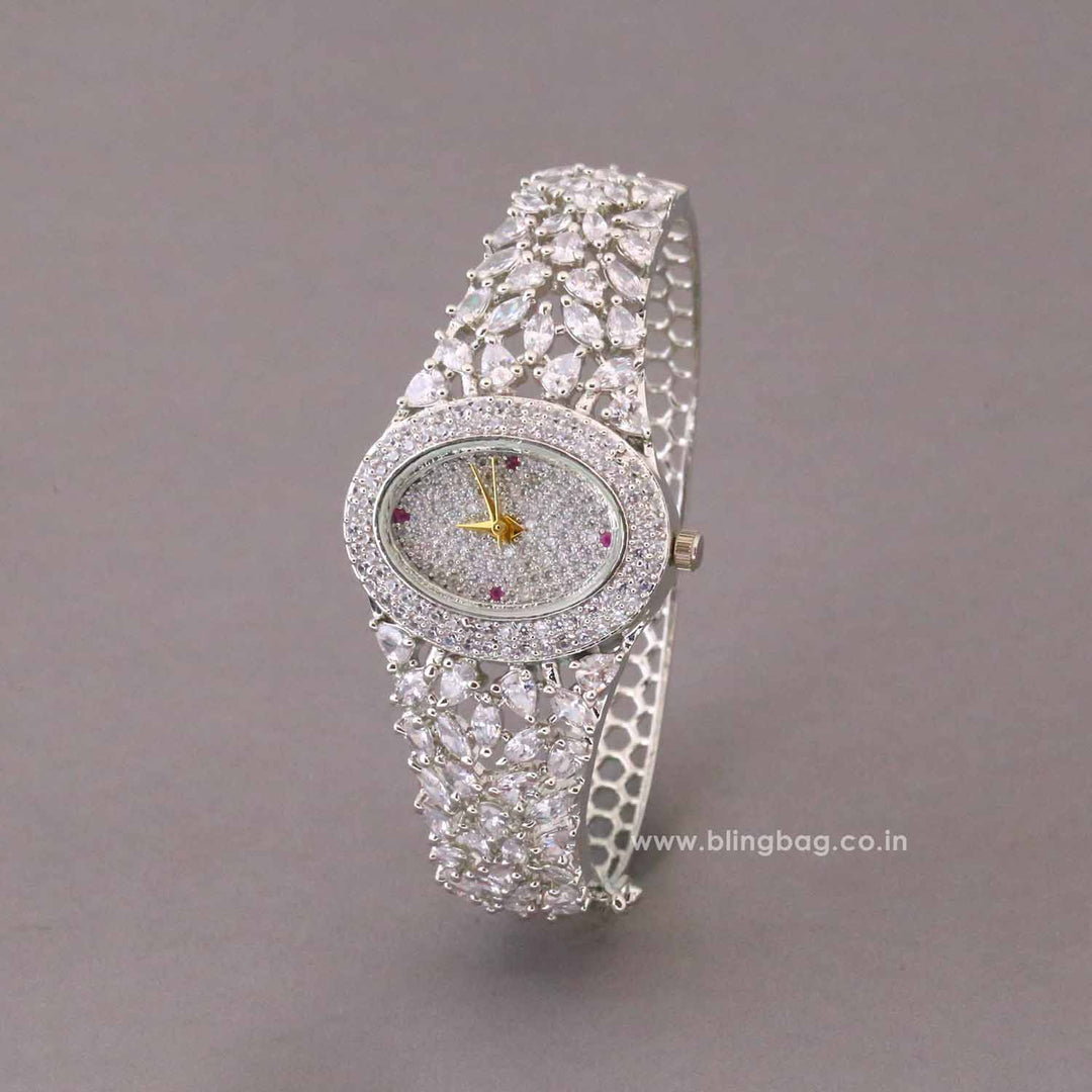 BlingBag Silver Ellaie Zirconia Watch I