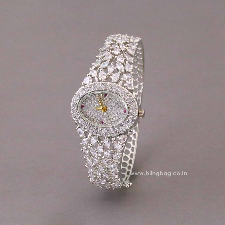 BlingBag Silver Ellaie Zirconia Watch I