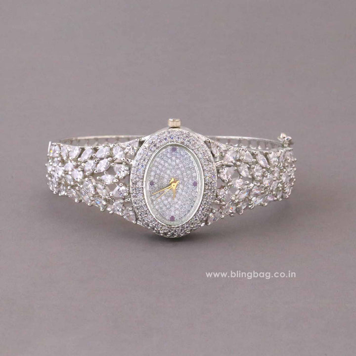 BlingBag Silver Ellaie Zirconia Watch I