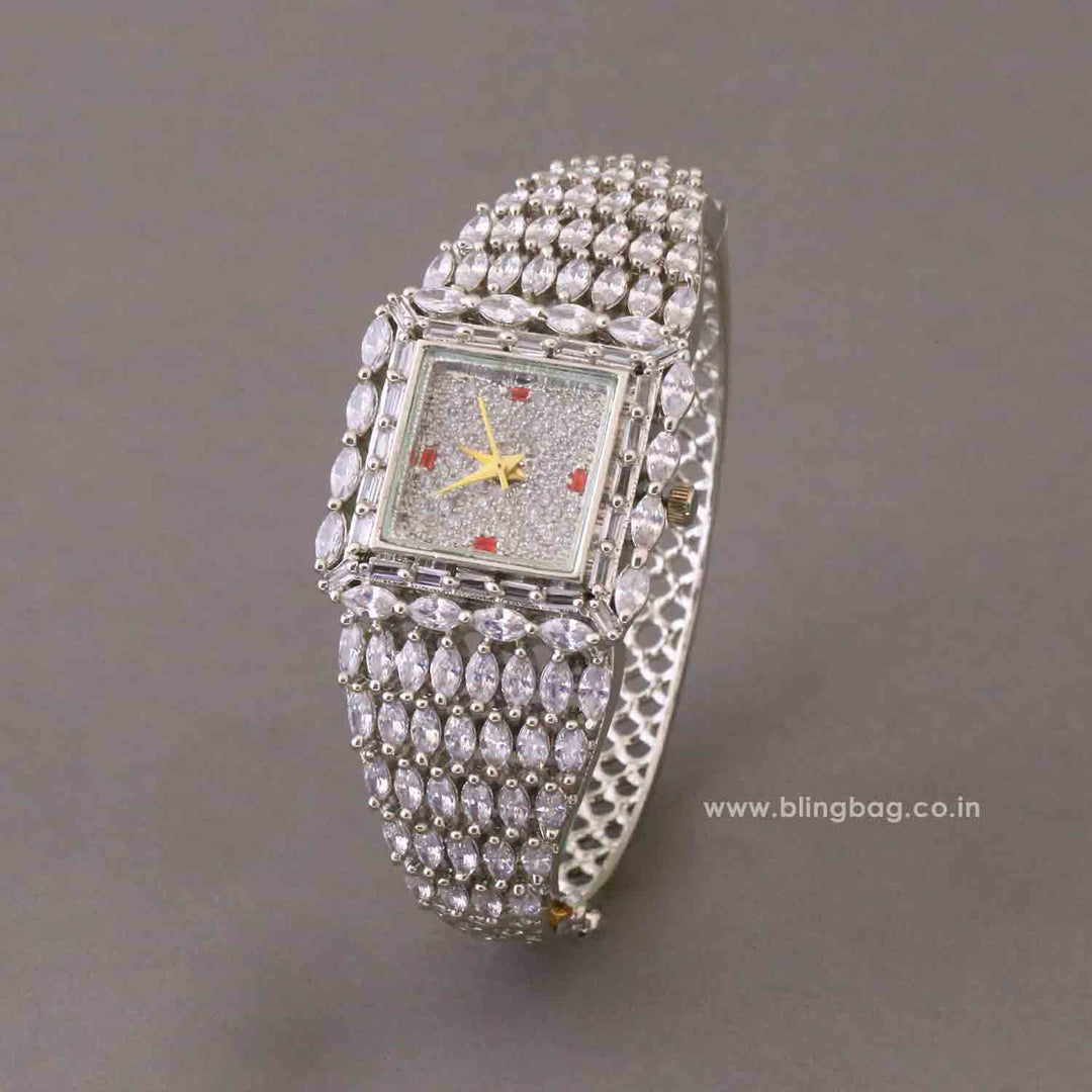 BlingBag Silver Juliaa Zirconia Watch