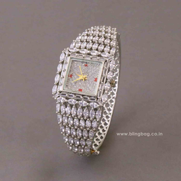 BlingBag Silver Juliaa Zirconia Watch