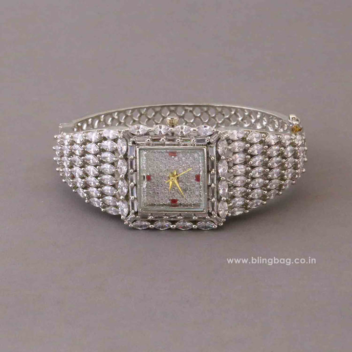 BlingBag Silver Juliaa Zirconia Watch