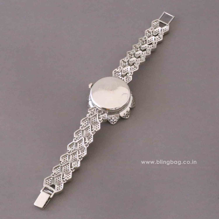 BlingBag Silver Luciaa Zirconia Watch
