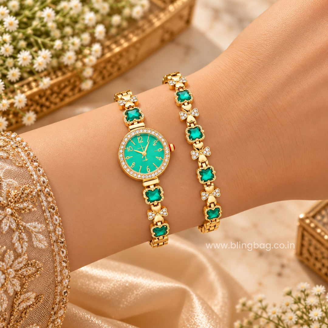 Blingbag Emerald Adaa Bracelet Watch