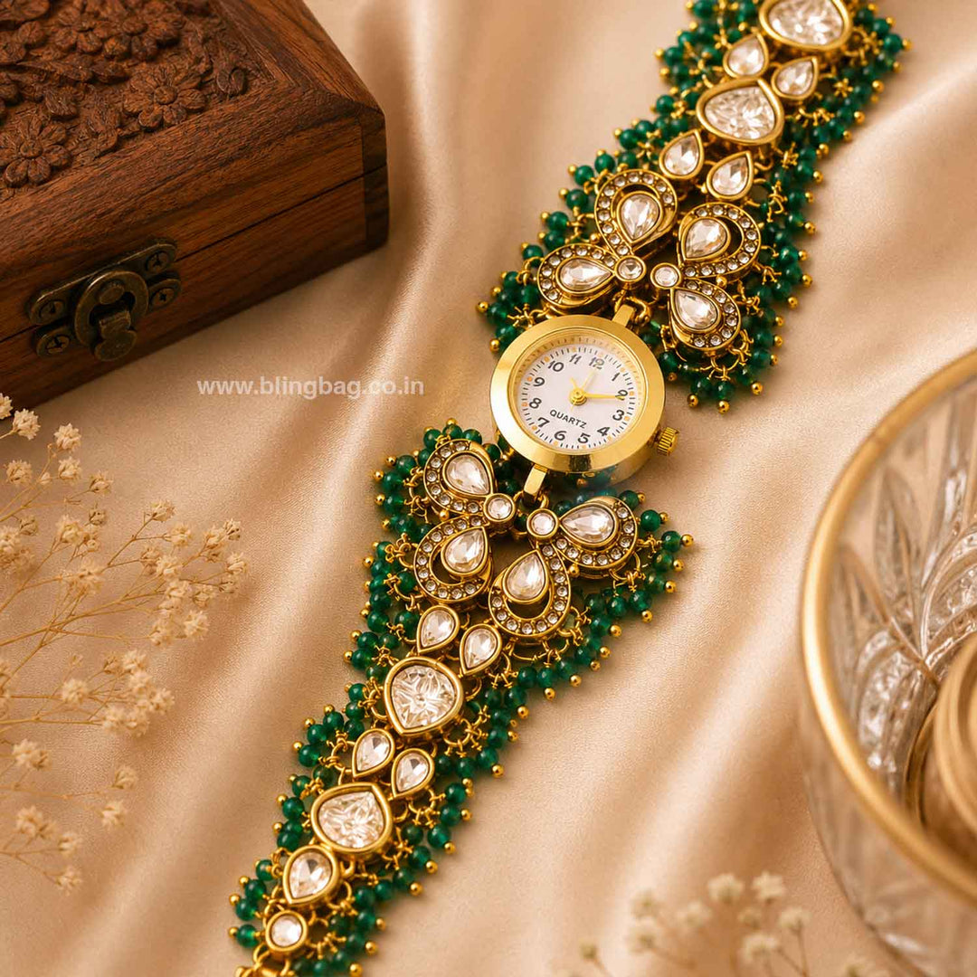 Blingbag Emerald Ghunghrita Kashmiri Watch