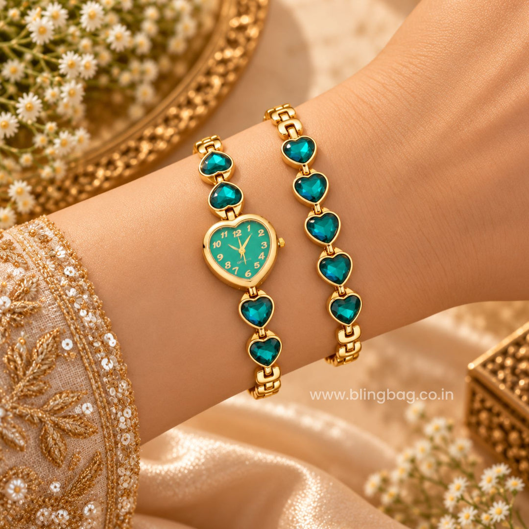 Blingbag Emerald Lovelle Bracelet Watch