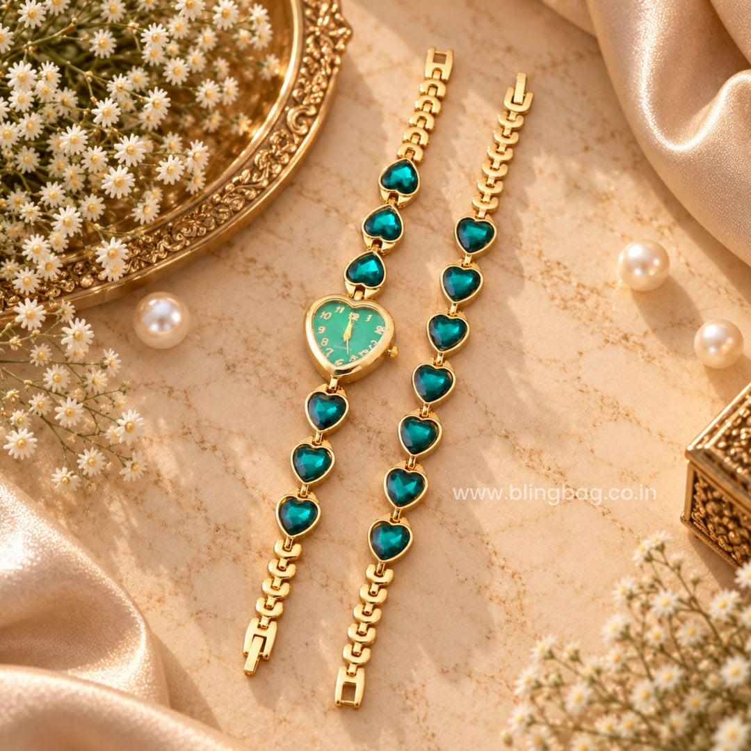 Blingbag Emerald Lovelle Bracelet Watch