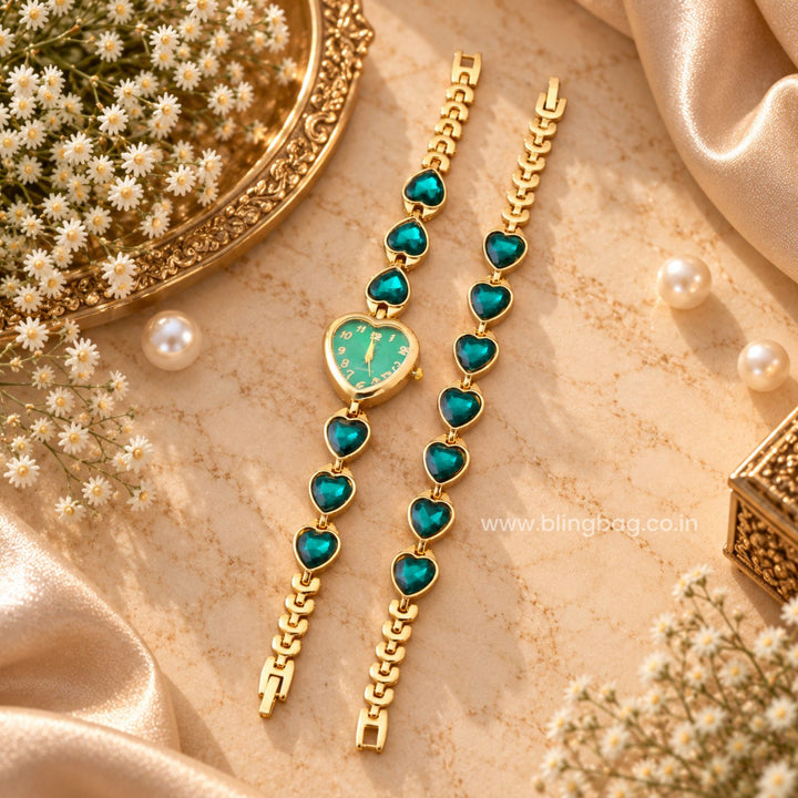 Blingbag Emerald Lovelle Bracelet Watch