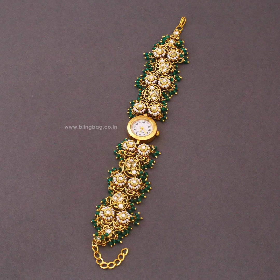 Blingbag Emerald Phulwari Kashmiri Watch