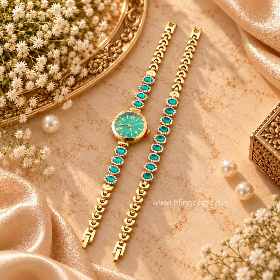 Blingbag Emerald Vairini Bracelet Watch