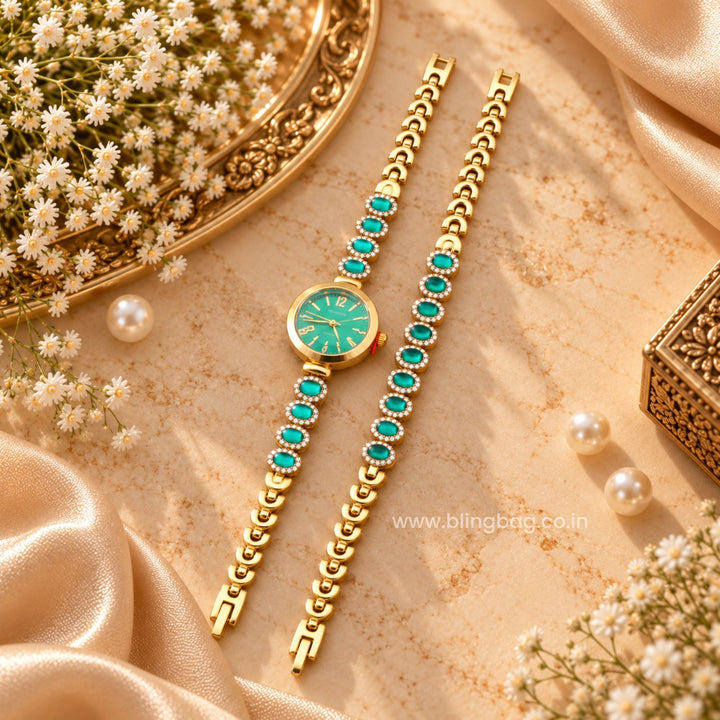 Blingbag Emerald Vairini Bracelet Watch