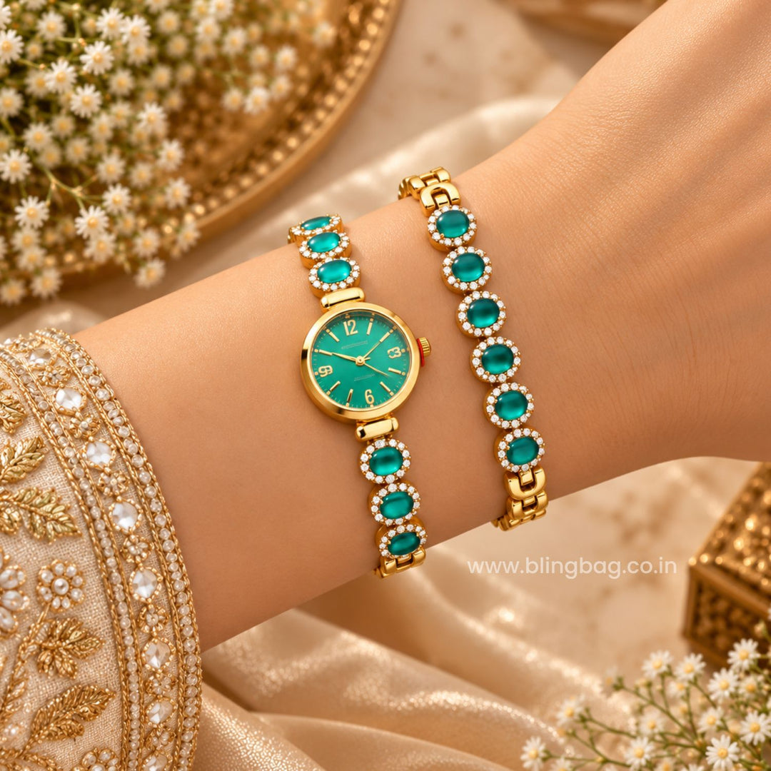 Blingbag Emerald Vairini Bracelet Watch