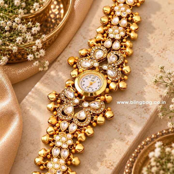 Blingbag Golden Avnisha Heritage Watch