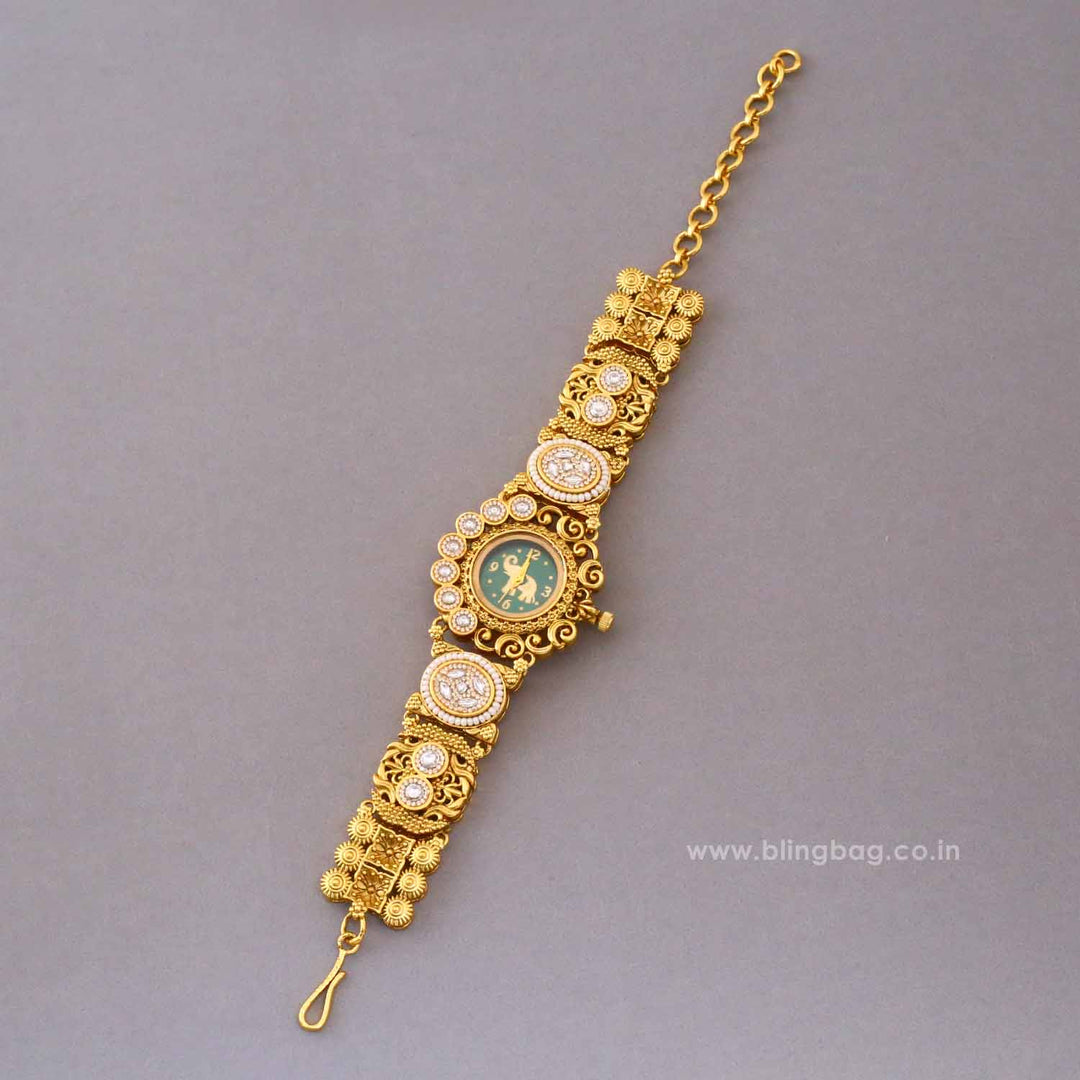 Blingbag Golden Roshniita Heritage Watch
