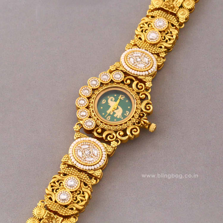 Blingbag Golden Roshniita Heritage Watch