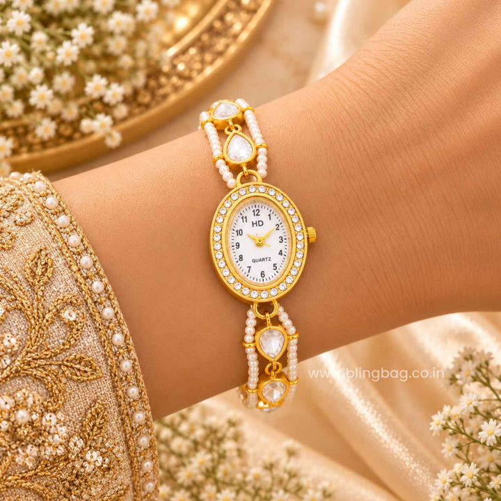 Blingbag Ivory Floyrn Kashmiri Watch