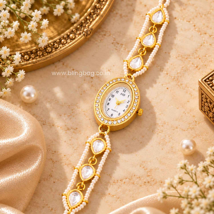 Blingbag Ivory Floyrn Kashmiri Watch
