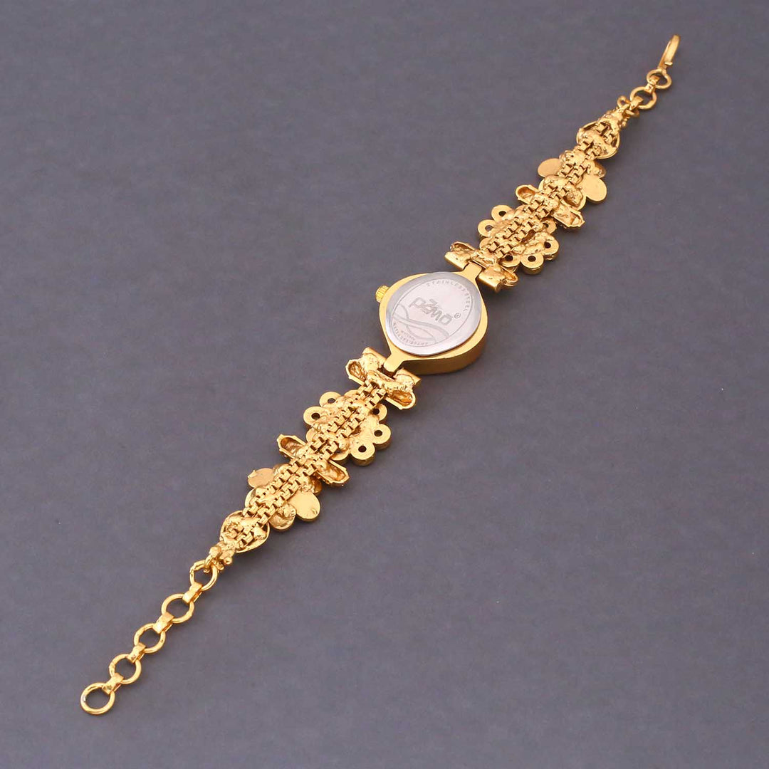 Blingbag Kundan Bloom Floral Dial Watch