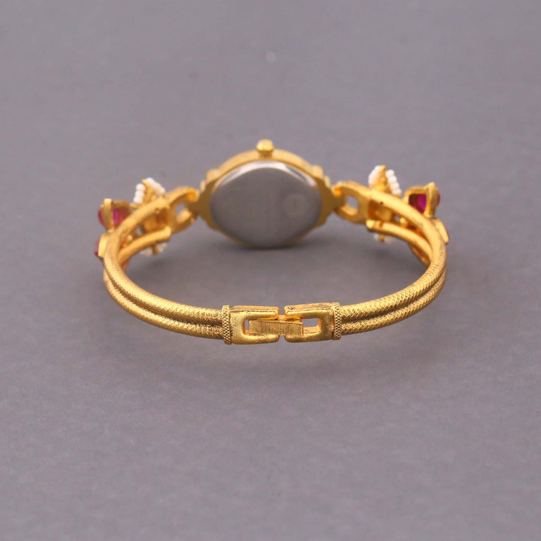 Blingbag Lotus Charm Gold Bracelet Watch