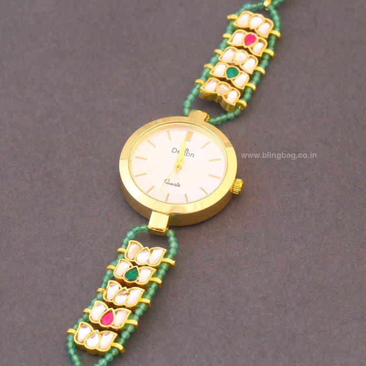 Blingbag Mehreen Kundan Bracelet Watch