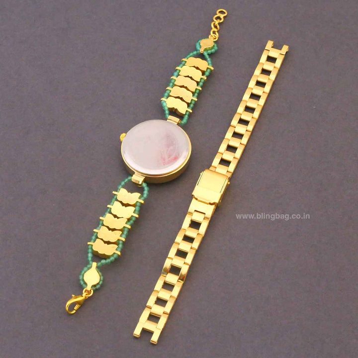 Blingbag Mehreen Kundan Bracelet Watch