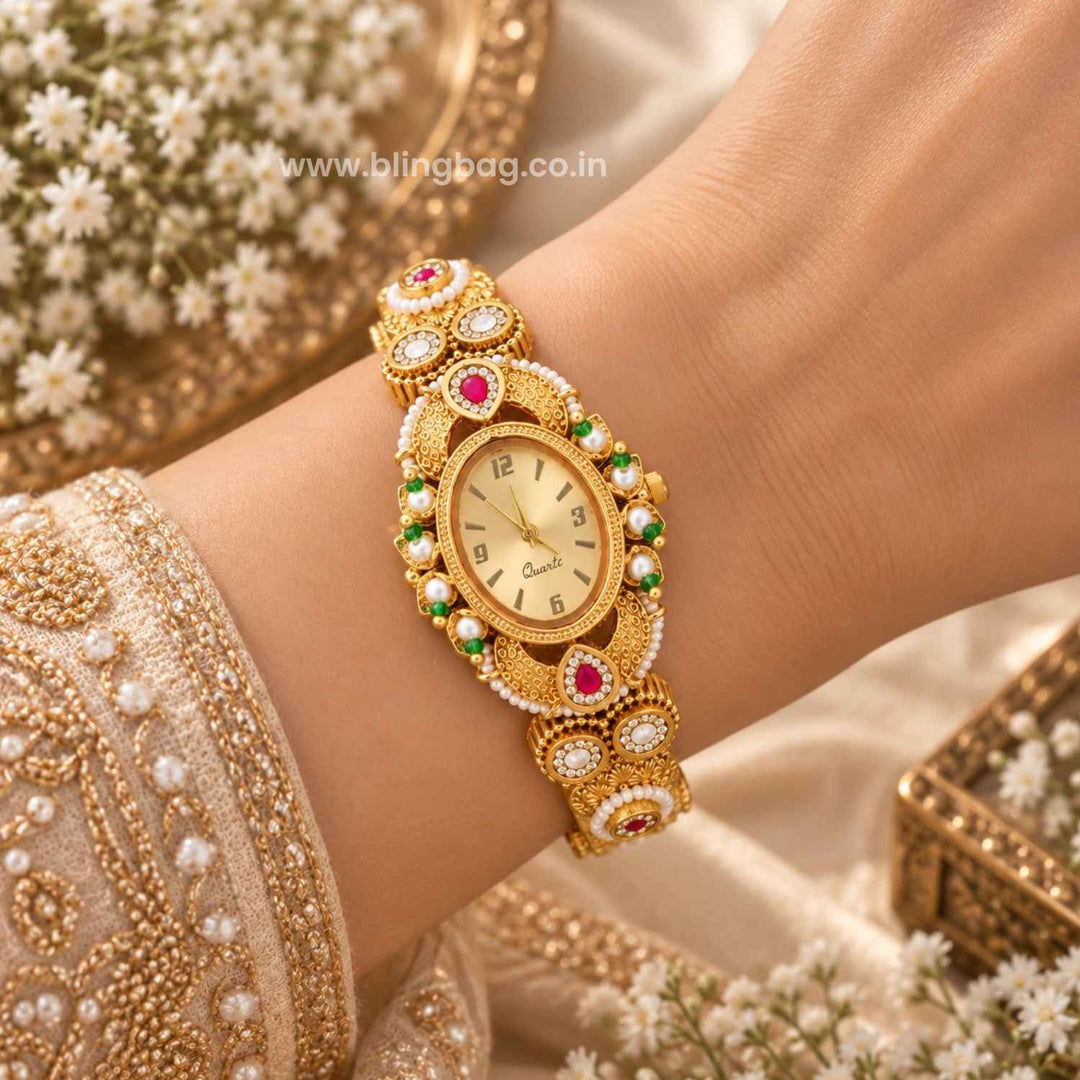Blingbag Multicolor Bhavyaini Kadha watch