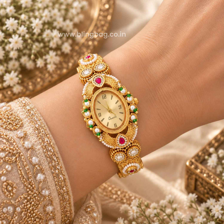 Blingbag Multicolor Bhavyaini Kadha watch